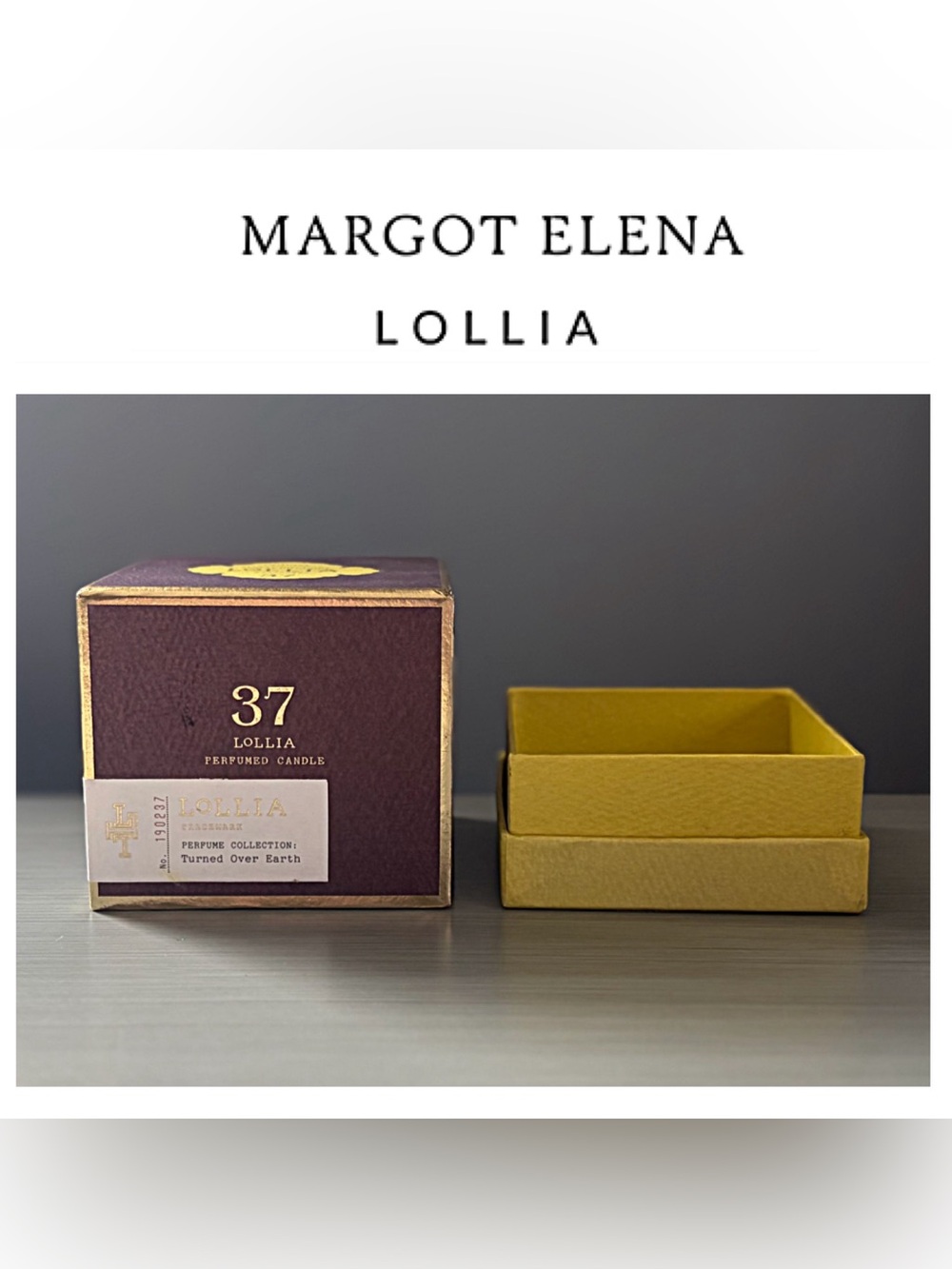 LOLLIA Poetic License Candle BOX Margot Elena 37 Turned Over Earth DISCONTINUED
